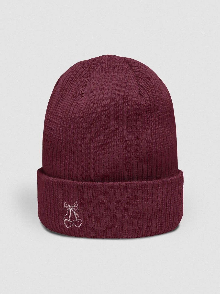 Outline Ribbon Cherry Embroidered Beanie product image (5)