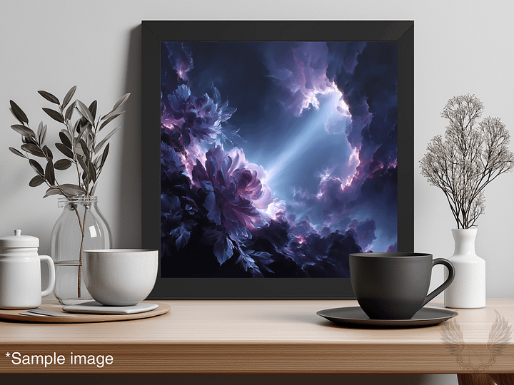 Cosmic Lightbreak: Abstract Night Wall Art product image (1)