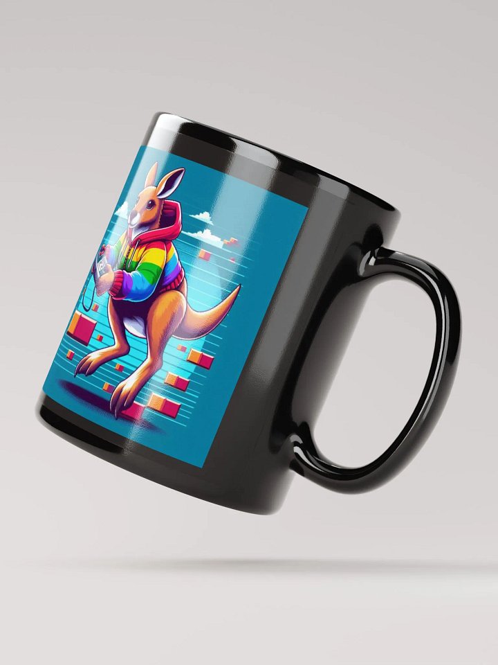 Retro Roo Black Mug product image (2)