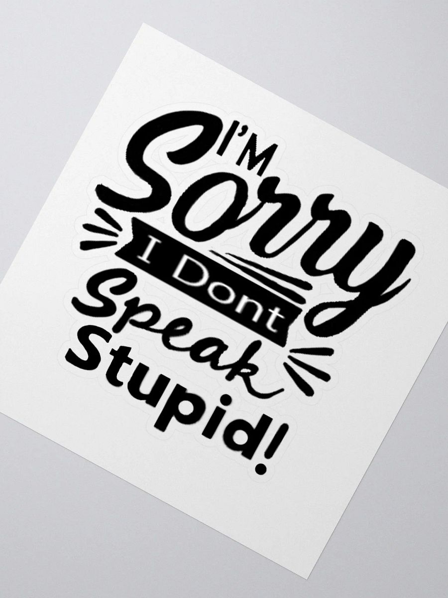 sorry dont speak stupid sticker product image (5)