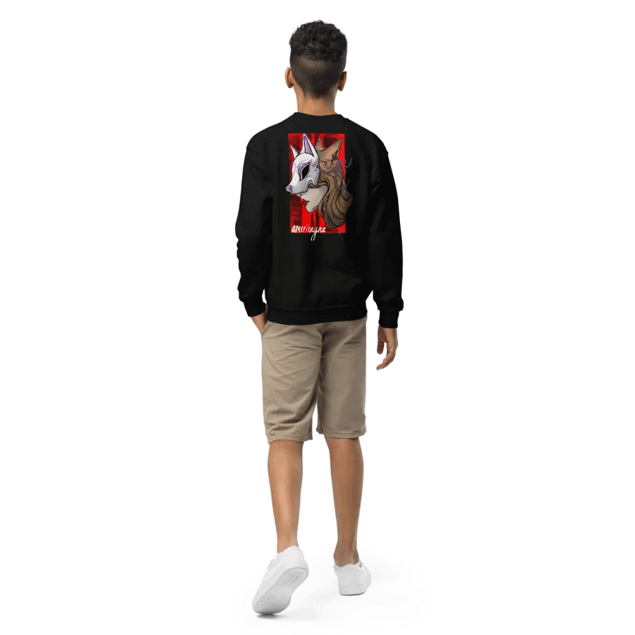 Whimsical Pink Cartoon Character Youth Sweatshirt product image (9)
