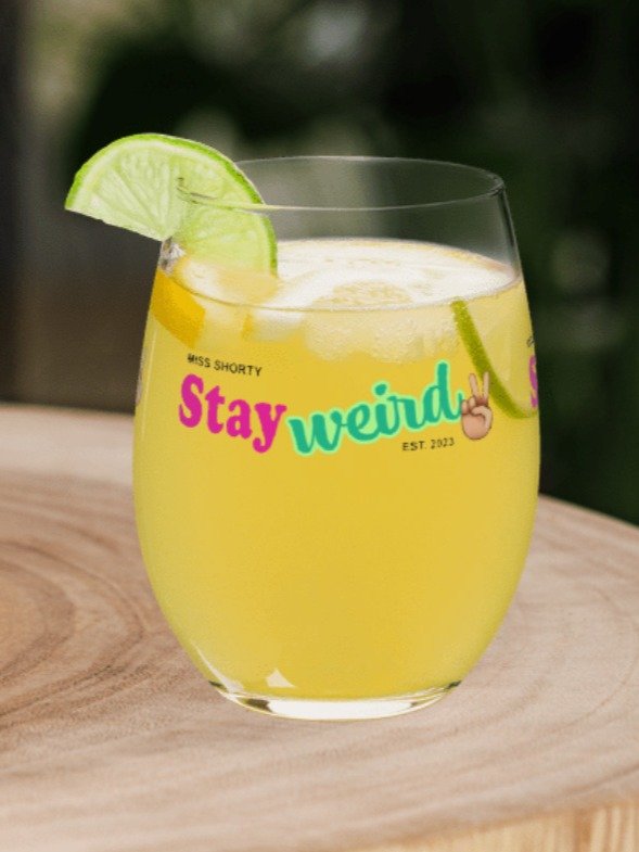 Stay Weird Wine Glass product image (5)