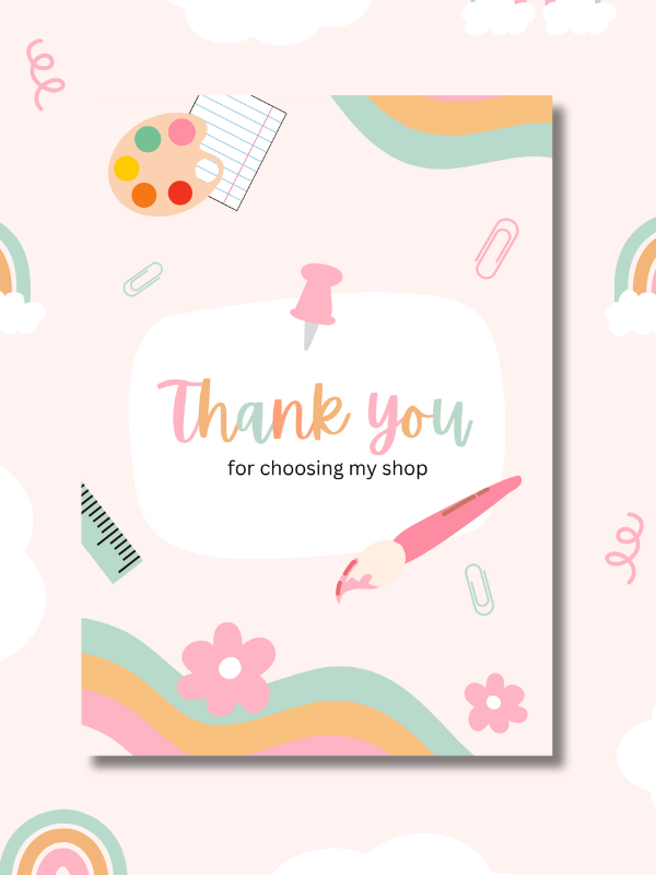 Whimsical MRR/PLR Thank You Cards product image (4)