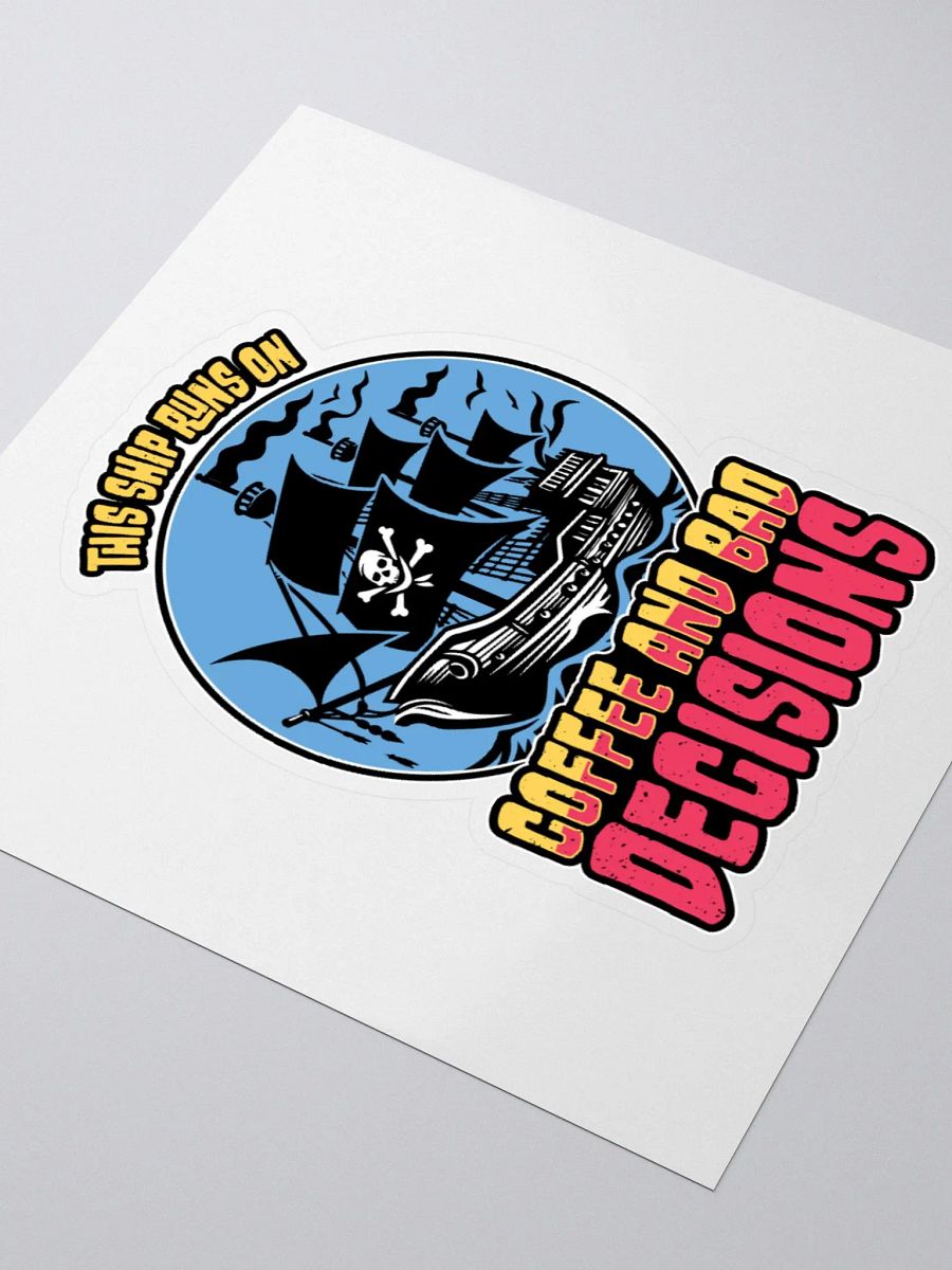 Funny Pirate Student Sticker – Coffee & Bad Decisions product image (8)