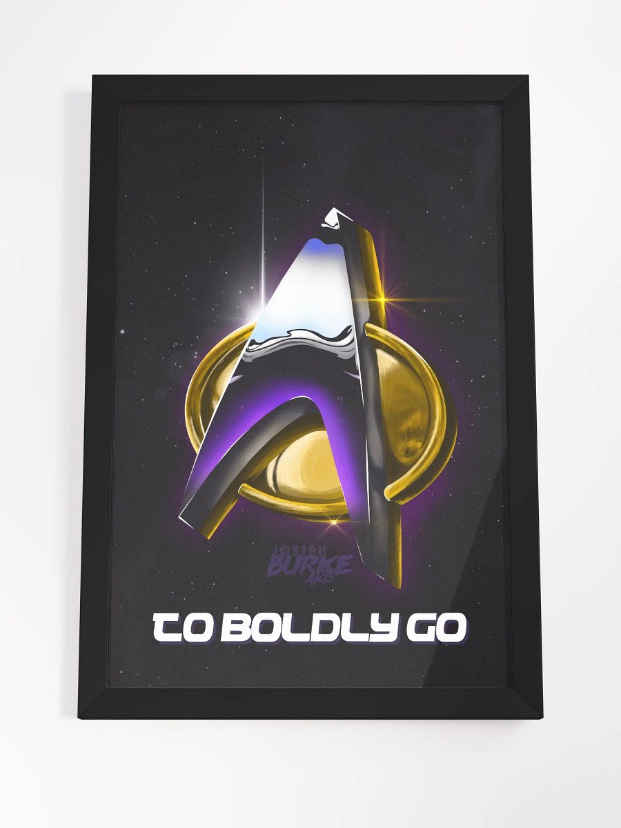 To Boldly Go Star Trek Communicator Metallic Chrome Framed Art product image (4)