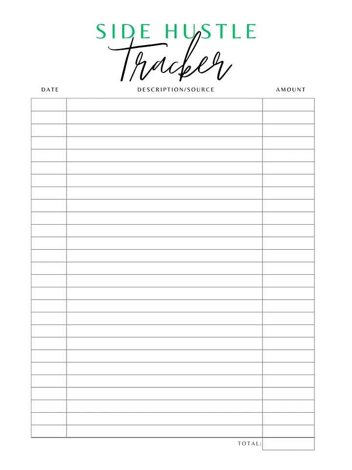 Side Hustle Income Tracker product image (1)