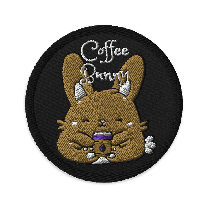 Traditional Coffee Bunny Embroidered Patches product image (1)