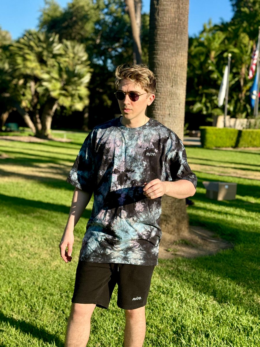 Nice. Embroidered Tie Dye Tee (Milky Way) product image (5)