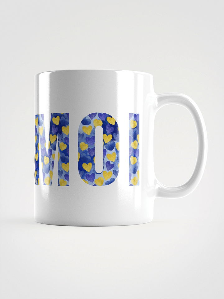 Mug Blanc Toi et Moi - Décor Coeurs roses et bleus - Cadeau Couple product image (1)