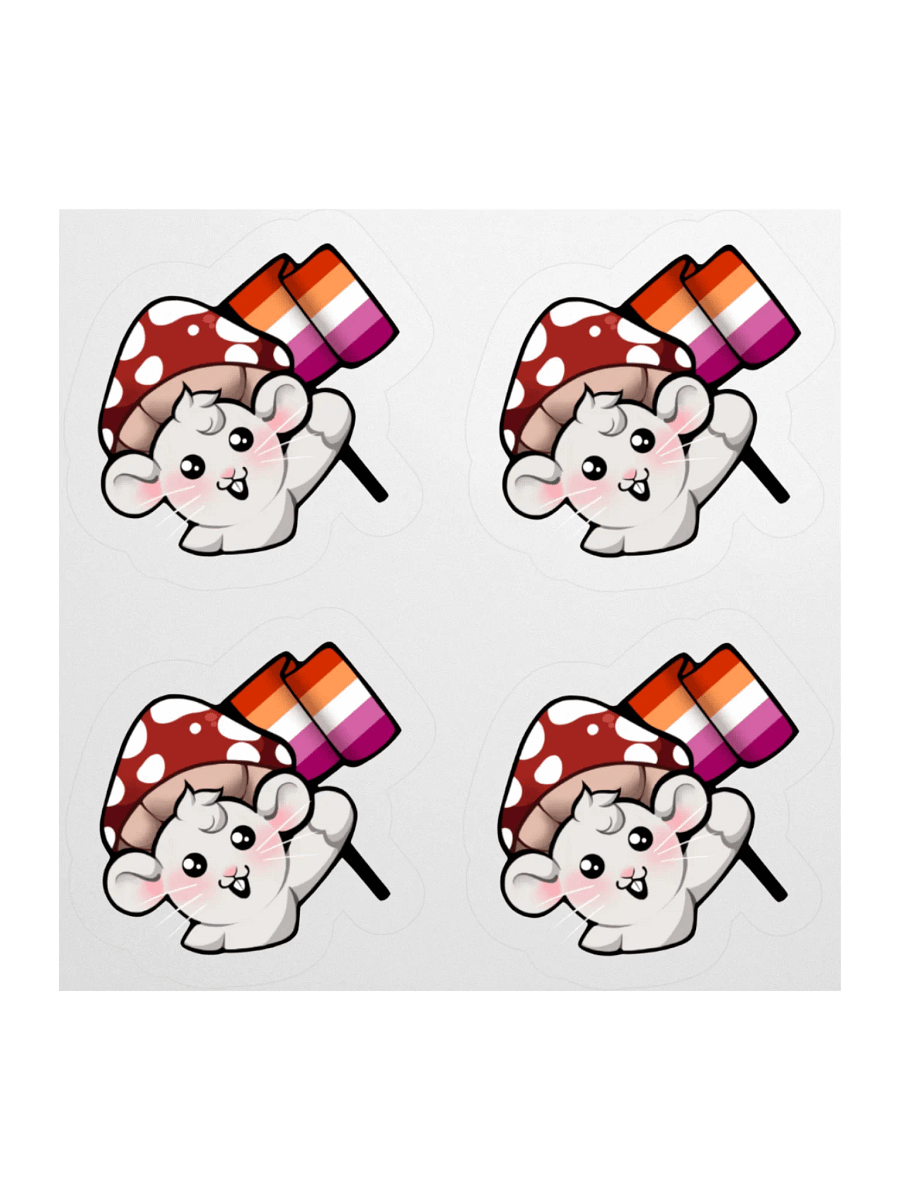 Lesbian/WLW Pride Flag Stickers product image (1)