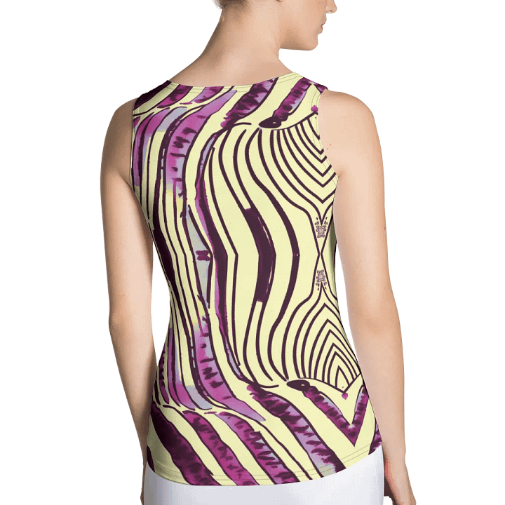 Zebra Design Collection - Pink and Yellow - All-Over Print Women's Tank Top product image (2)
