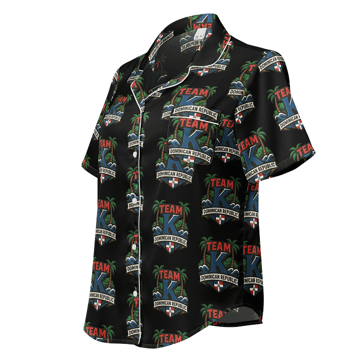 TEAM K Dominican Republic Women's Short Sleeve Pajama Top product image (1)