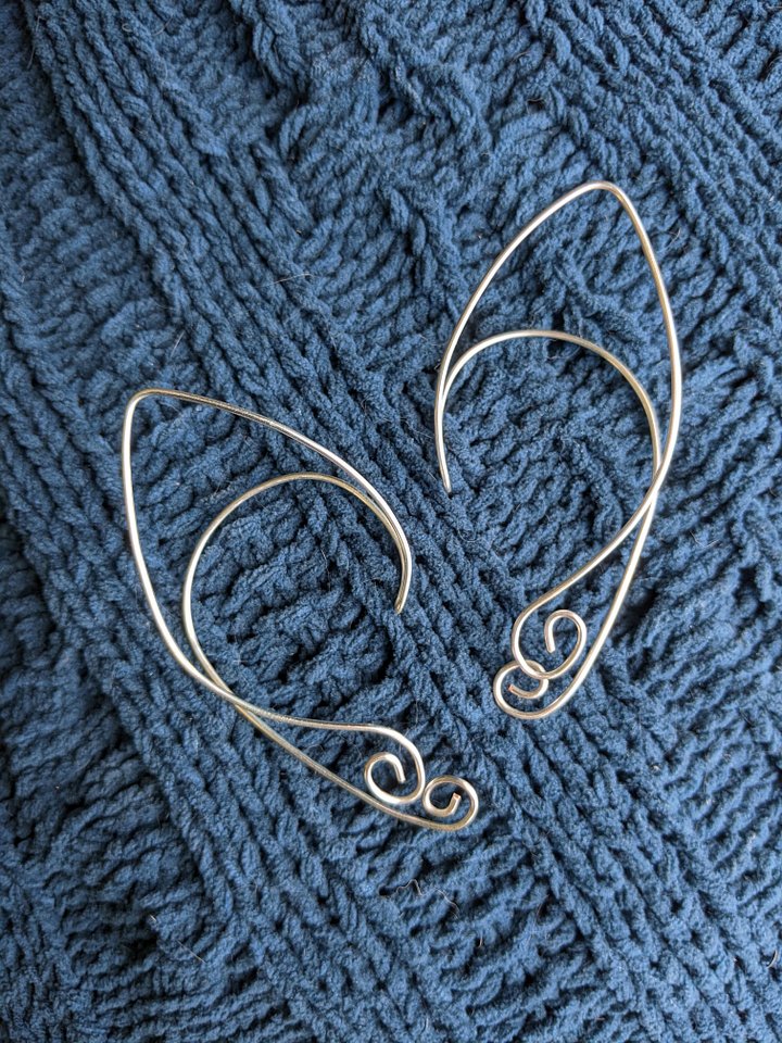 Wire Elf Ears - Silver Outline product image (1)