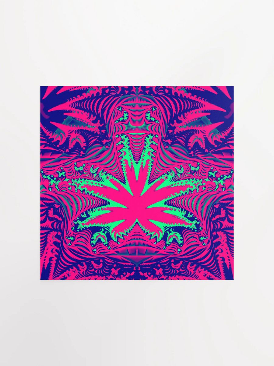 Pink Pot Leaf Poster, Psychedelic Cannabis Art, Weed Lover 420 High Home Decor product image (1)