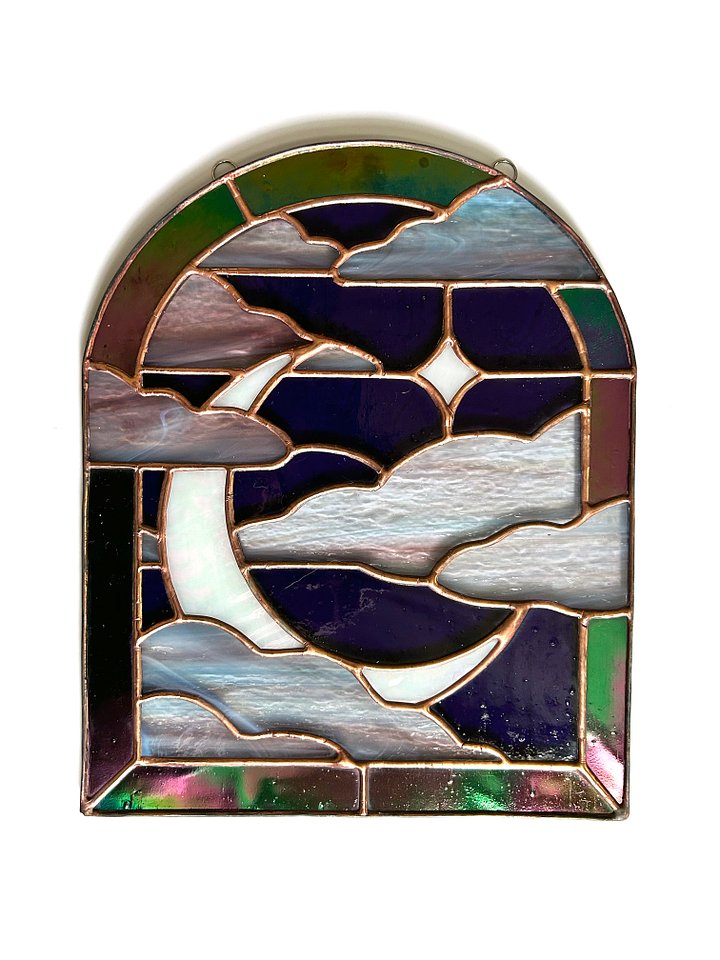 Moonlit Window Stained Glass Suncatcher product image (1)