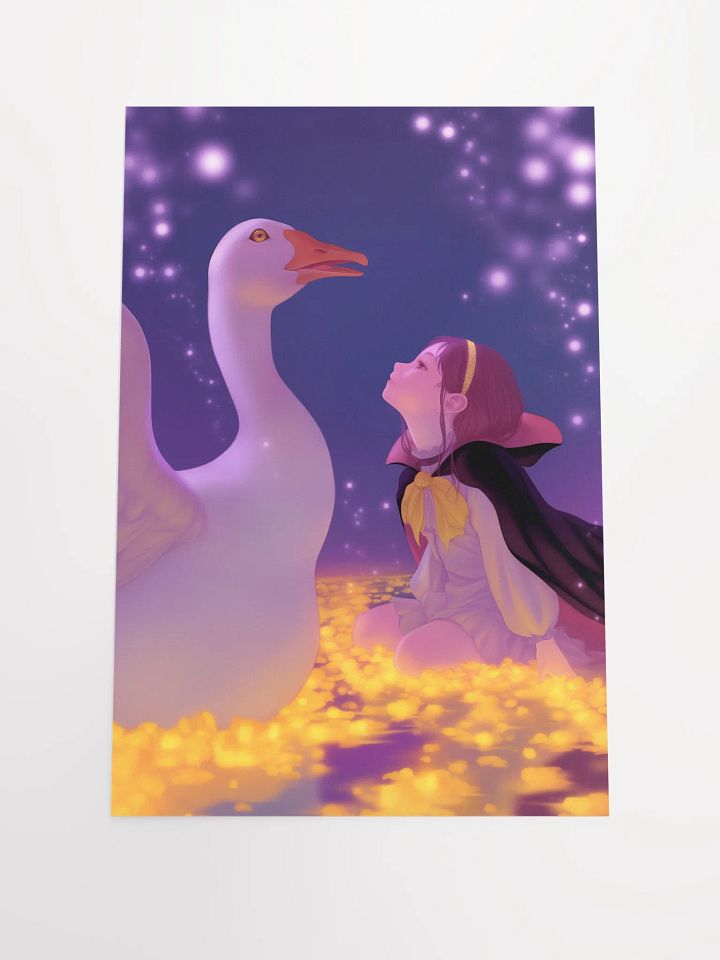 Whimsical Goose and Girl Poster product image (1)