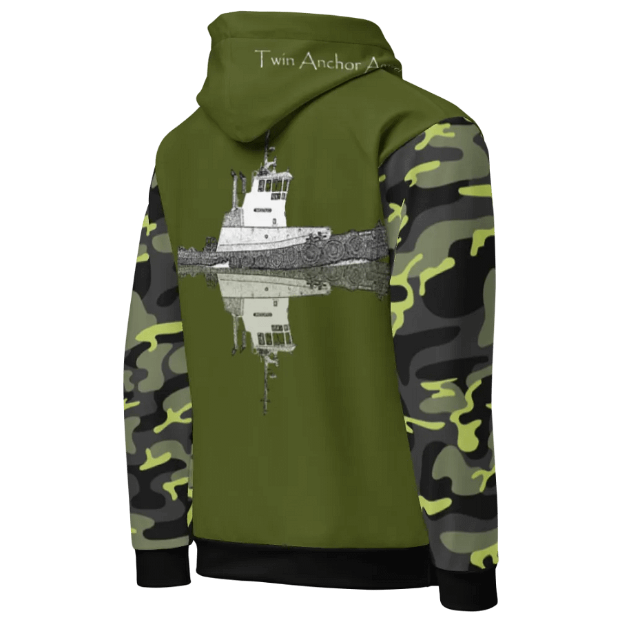 Camouflage & Green Westrac tug Hoodie product image (10)