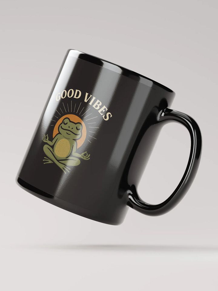 Good Vibes Black Glossy Mug product image (4)
