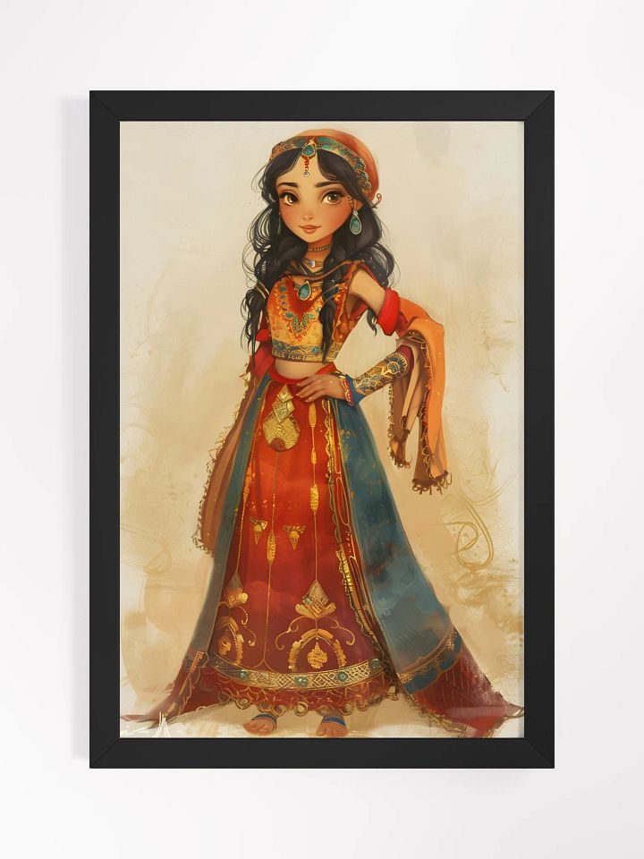 Elegant female character in vibrant traditional attire. product image (1)