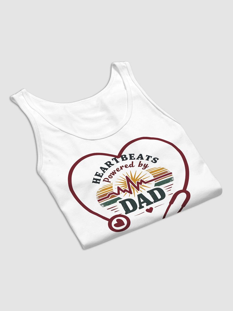 stethoscope heart, ekg Heartbeats Powered by Dad Tank product image (29)