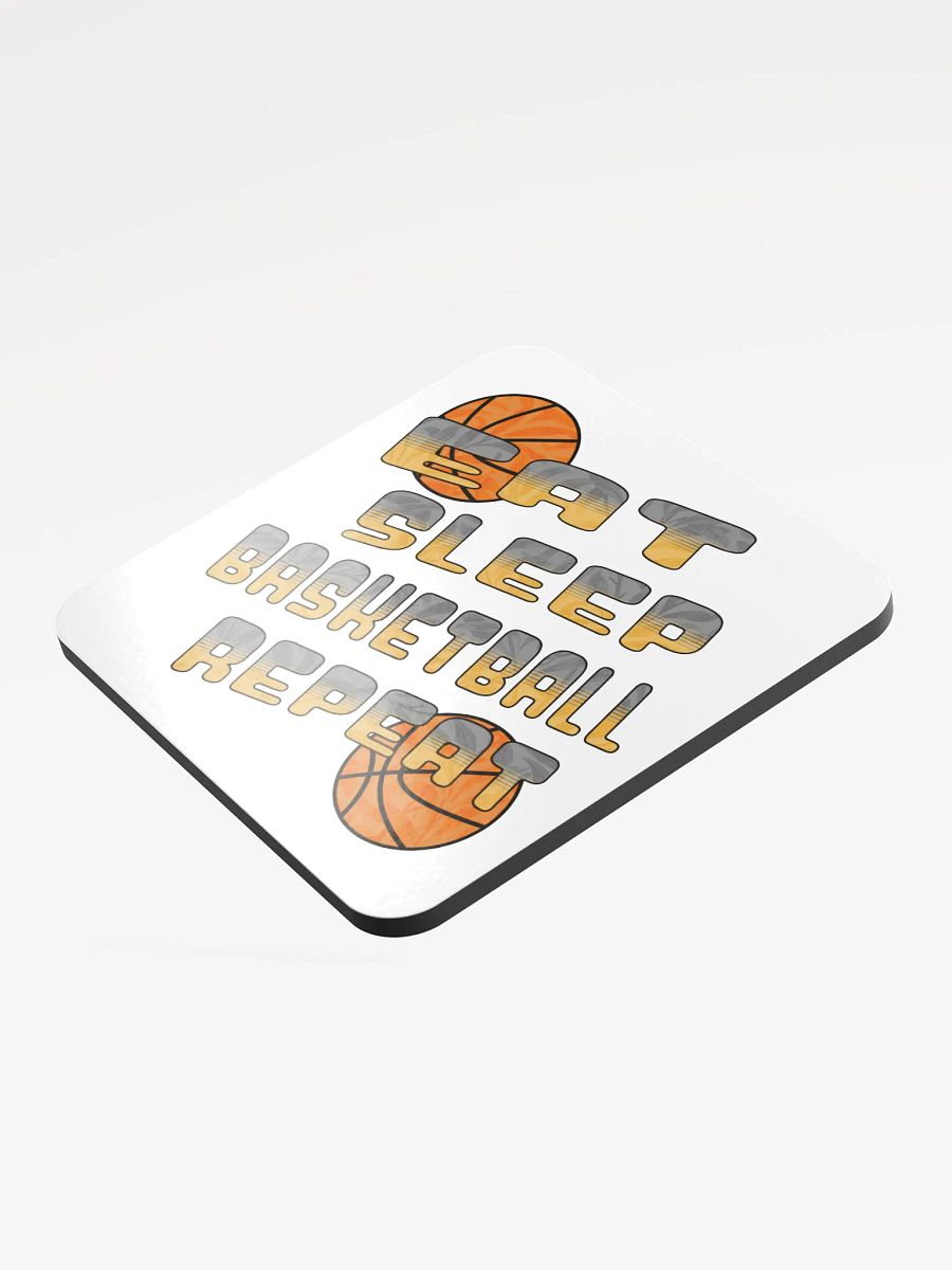 Eat sleep Basketball Repeat Hoops Hustle Cork Coaster Set product image (3)