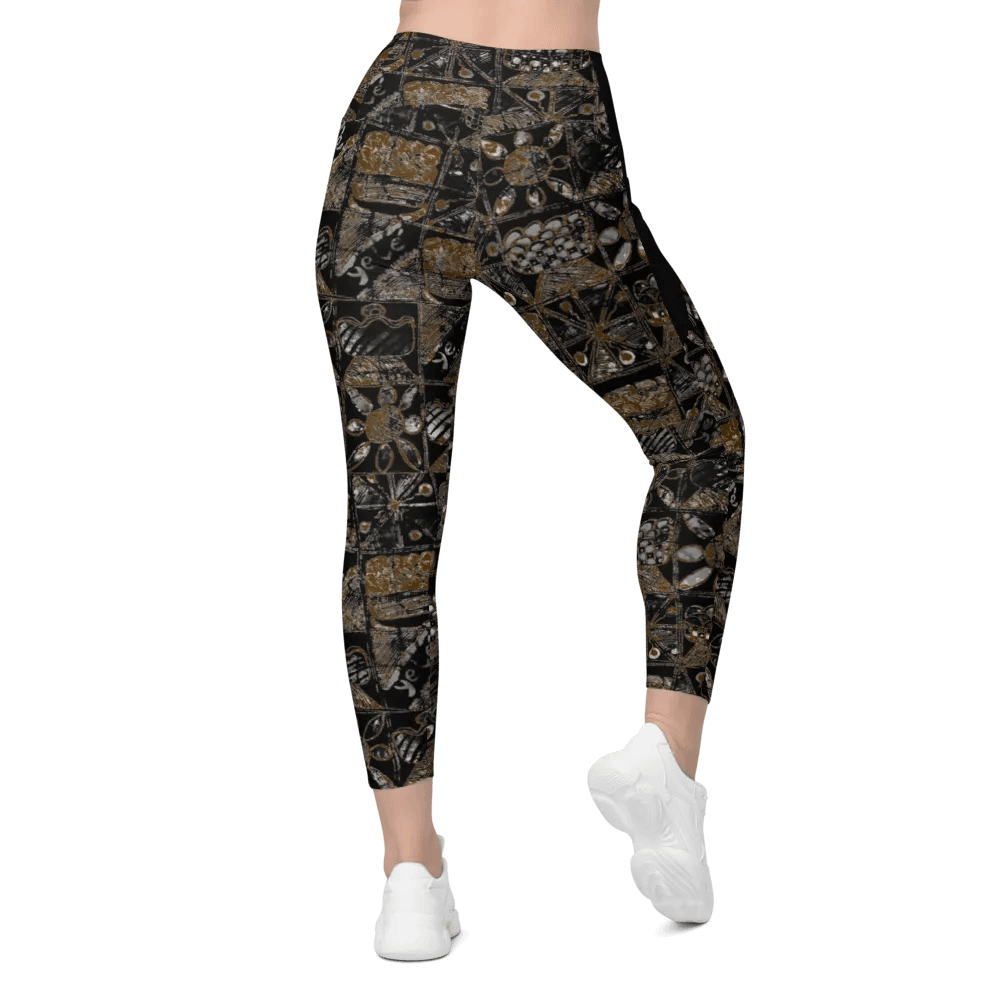 Festivity Print Crossover Leggings with Pockets product image (2)