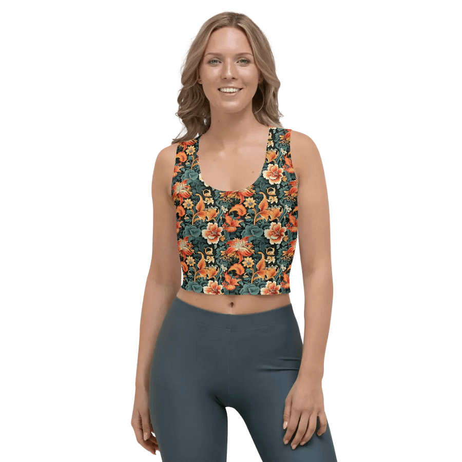 Sunset Flowers | Crop Top T-Shirt product image (1)