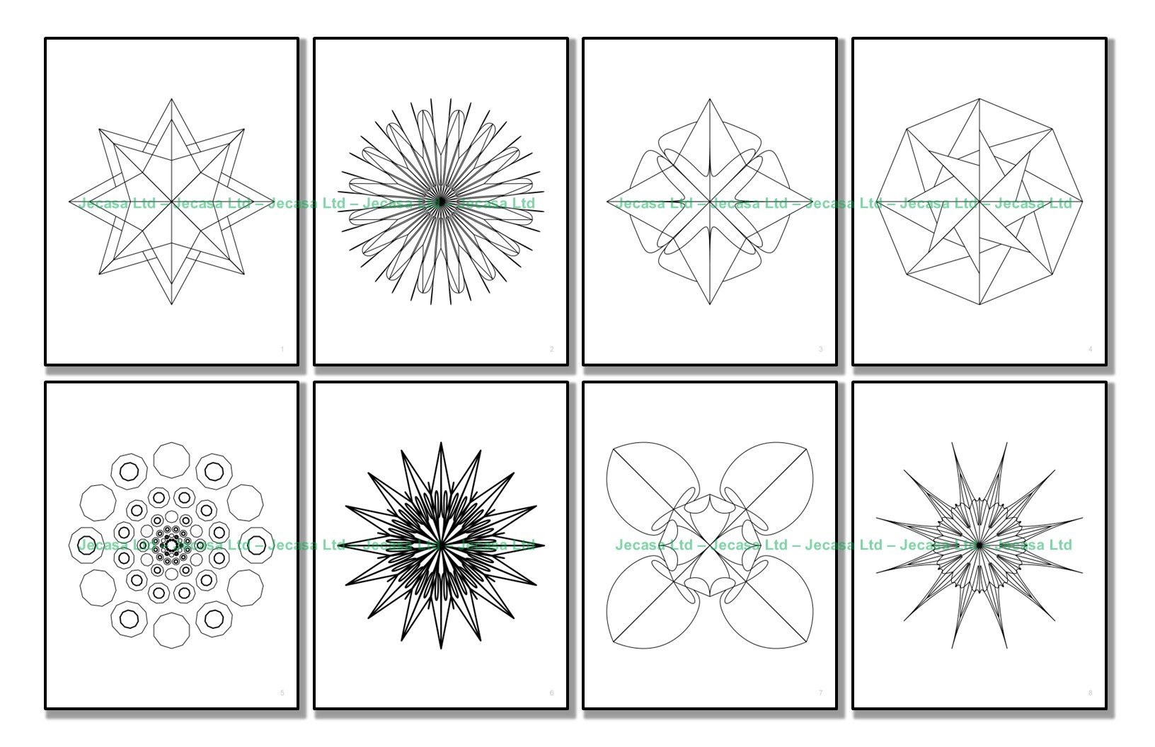 100 Geometric Mandala Coloring Pages | PDF | Digital File | Series GM2025 Vol. 6 product image (3)