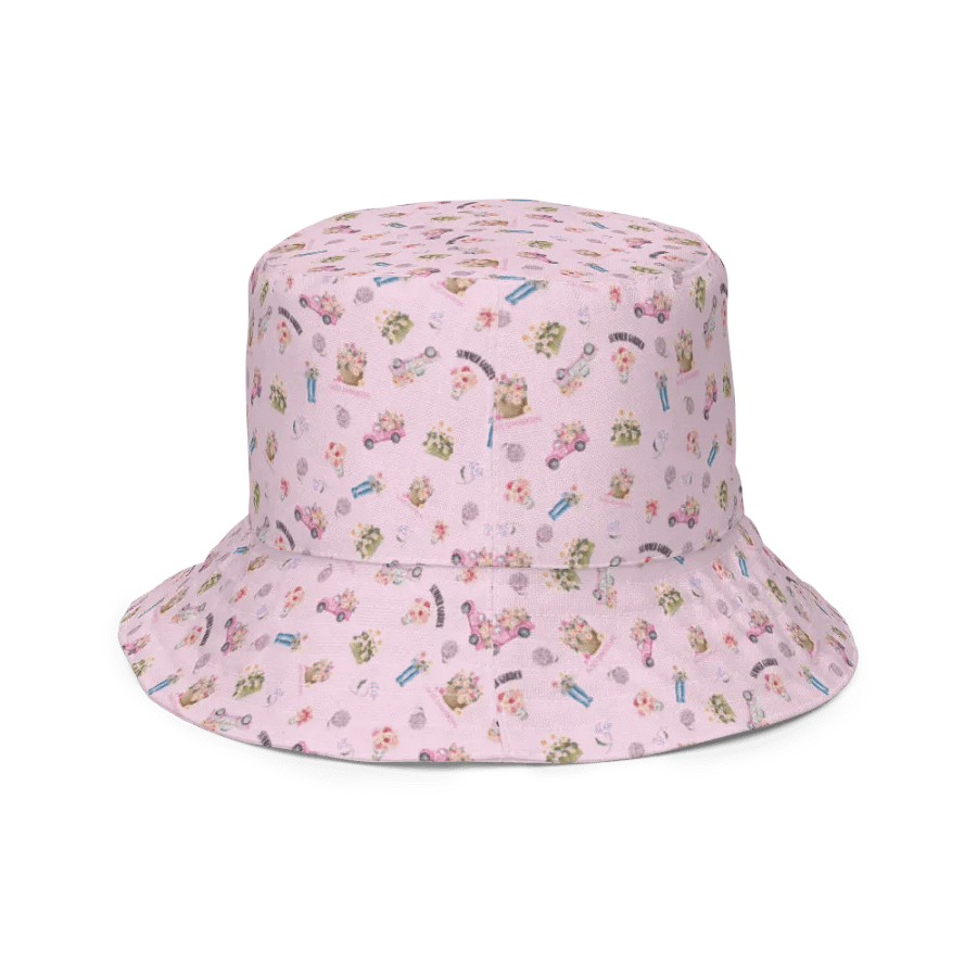 PINK DAISY COTTAGE PATTERN BUCKET HAT REVERSIBLE - Diesen Hut hat niemand ausser Dir ! product image (10)