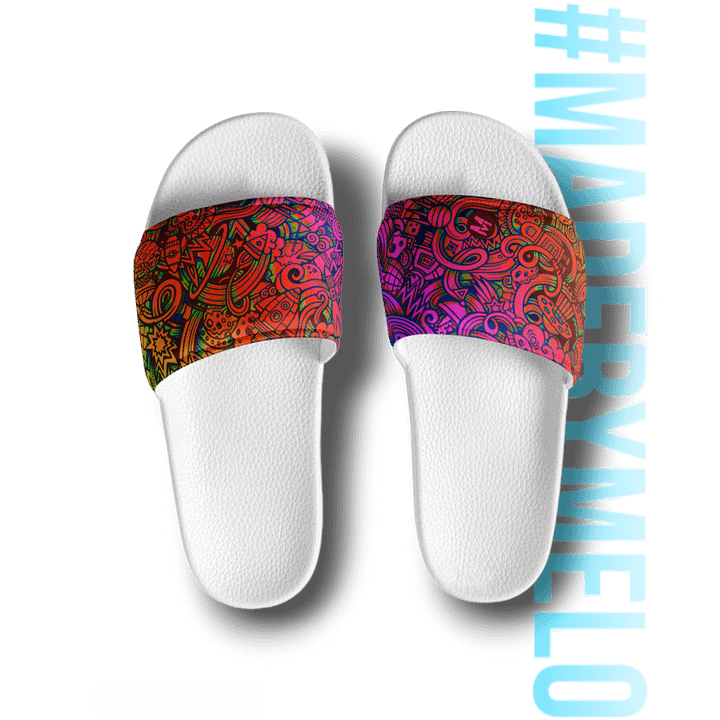 Rainbow Space Scribble - Women's Slides | #MADEBYMELO product image (2)