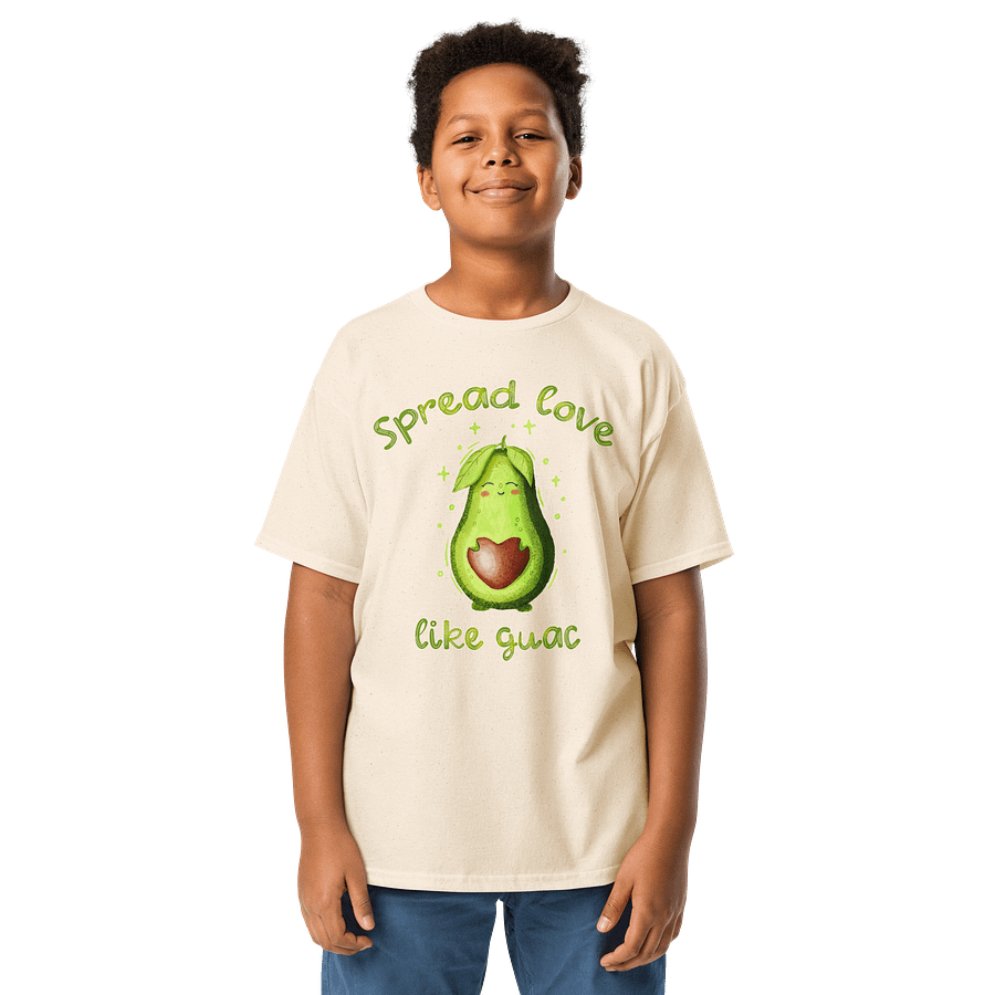 Kids Avocado T-Shirt – Lovacado “Spread Love Like Guac” Tee | Cute Handdrawn Character product image (4)