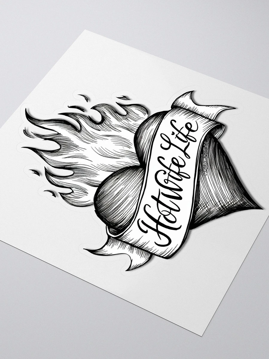 Hotwife Life Ink sketch heart Vinyl sticker product image (8)