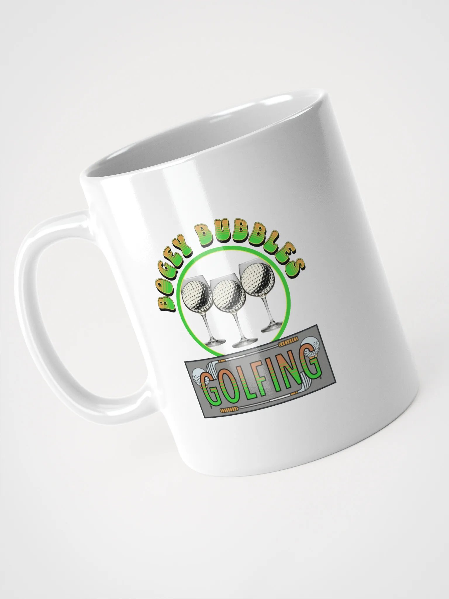 Bogey Bubbles Golfing Wine Glasses Mug product image (2)