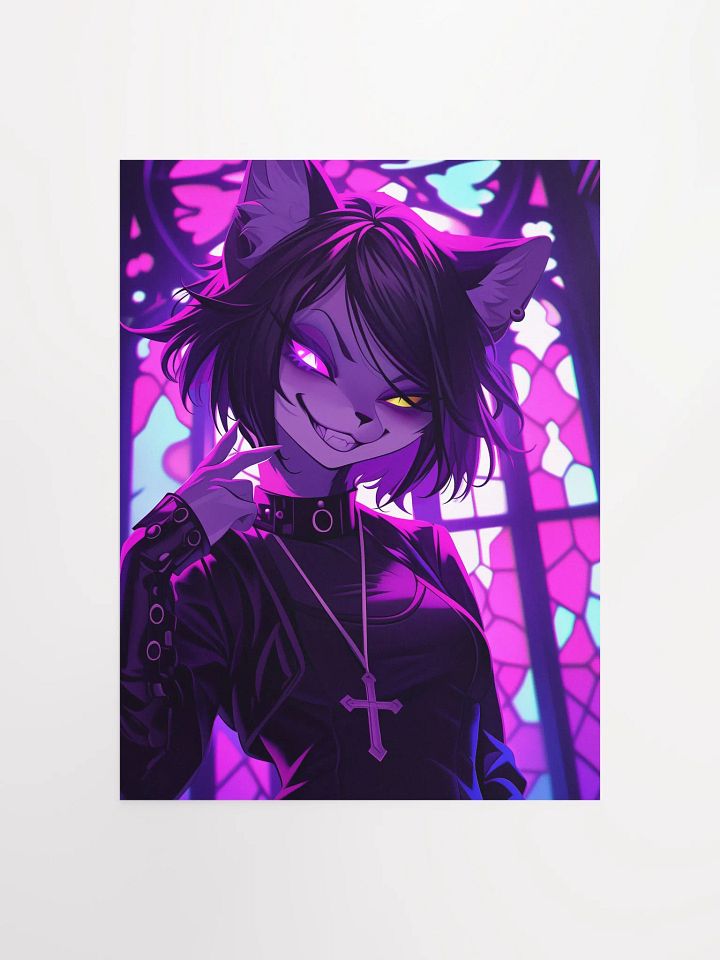 Gothic Feline Mischievous Matte Poster product image (1)