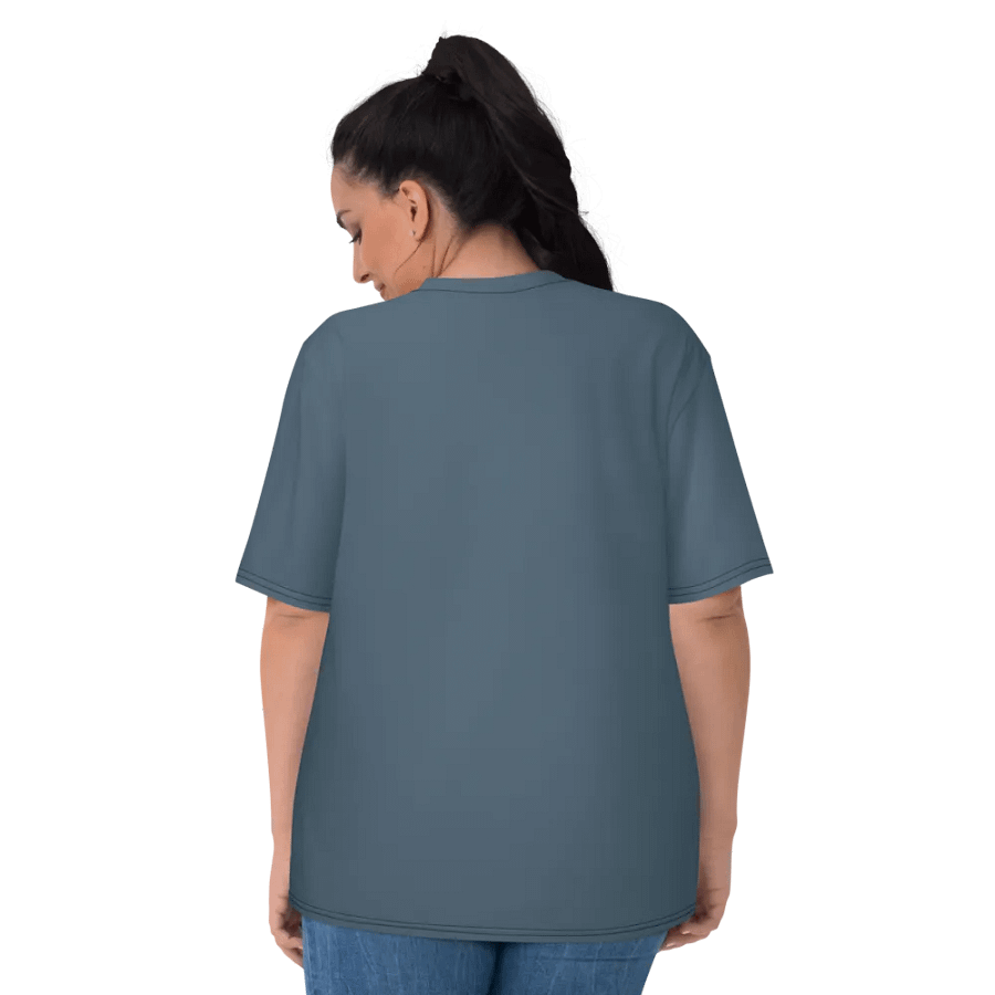 Plain Dark Greyish Blue Soft Summer Women's Crewneck Polyester Heavyweight Premium T-Shirt by Treasure Pie product image (7)