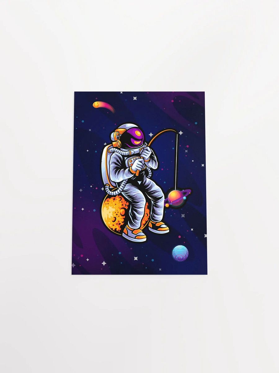 Astronaut fishing a stars — space poster, synthwave space, neon space, aesthetic poster product image (9)