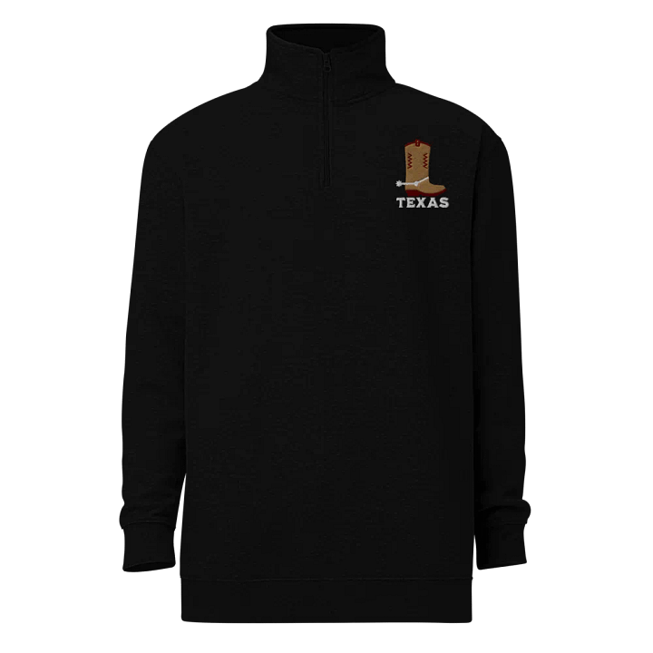 Texas Cowboy Boot Embroidery Half Zip product image (2)