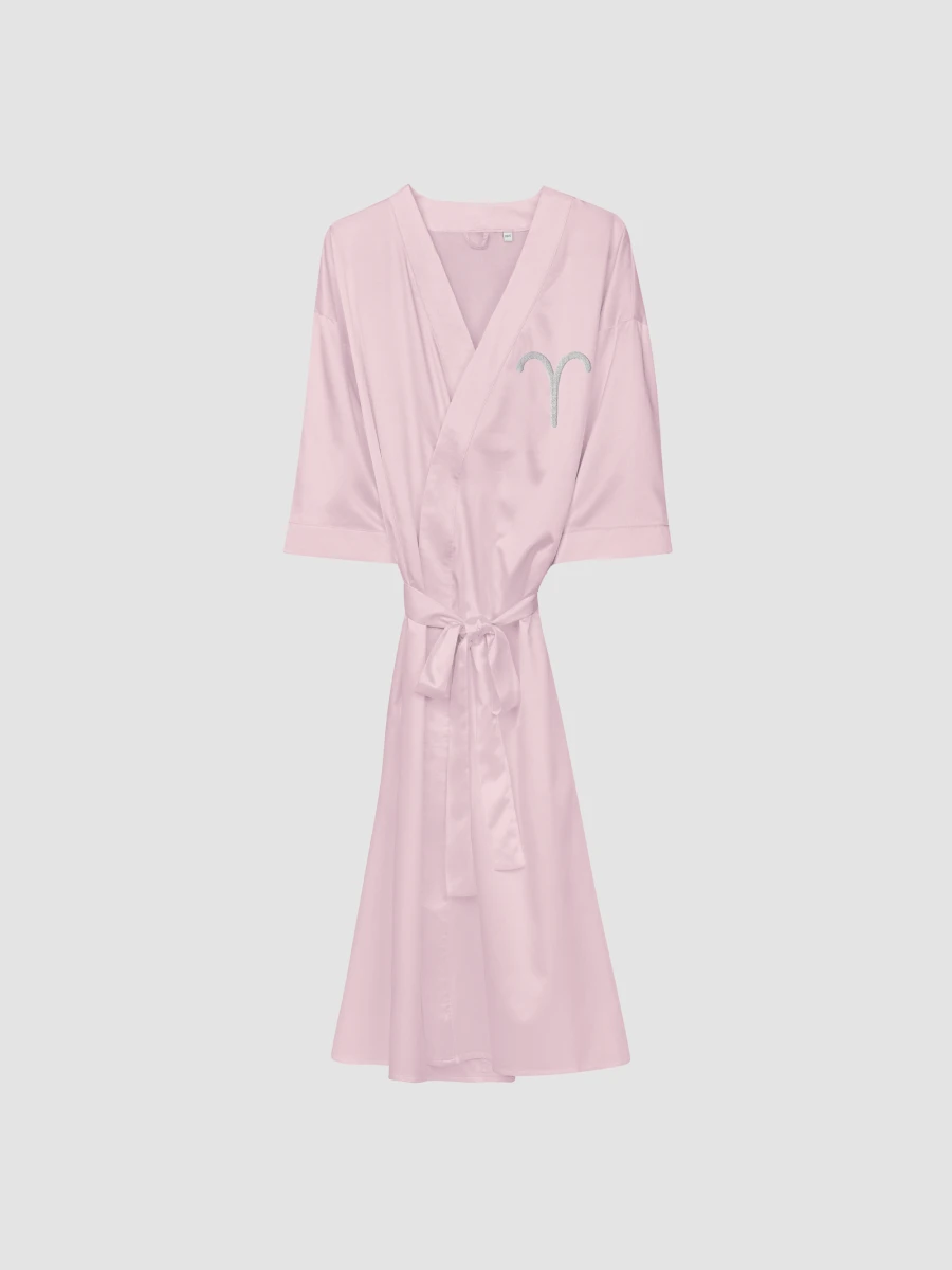 Aries White on Pink Satin Robe product image (1)
