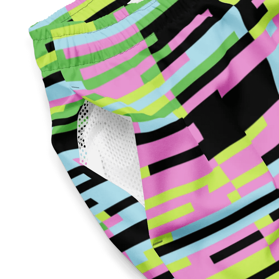 Pixelated Splash Men's Swim Trunks product image (4)