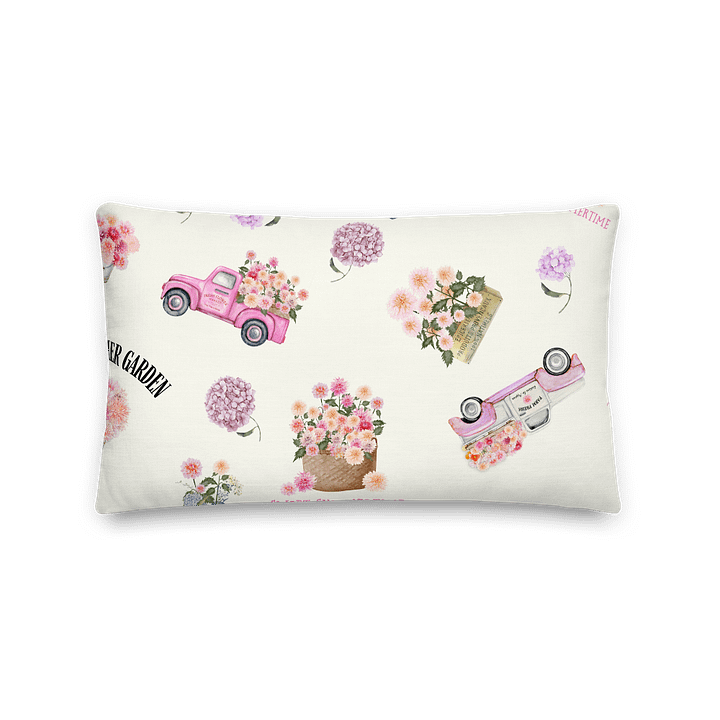 COTTGAGE SUMMER FUN PATTERN WITH DAHLIAS AND TRUCKS product image (2)