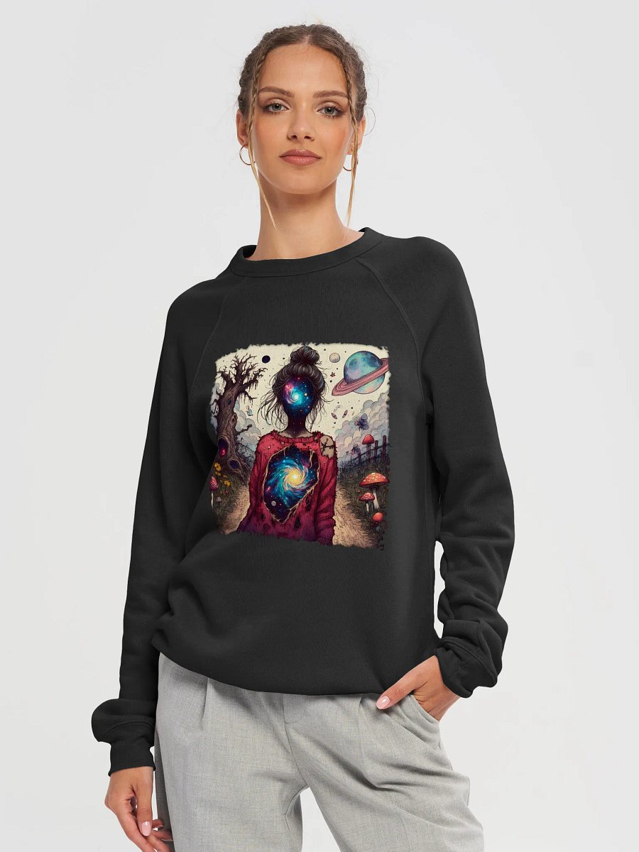 Lost in an AI dimension Unisex Sponge Fleece Raglan Sweatshirt product image (17)