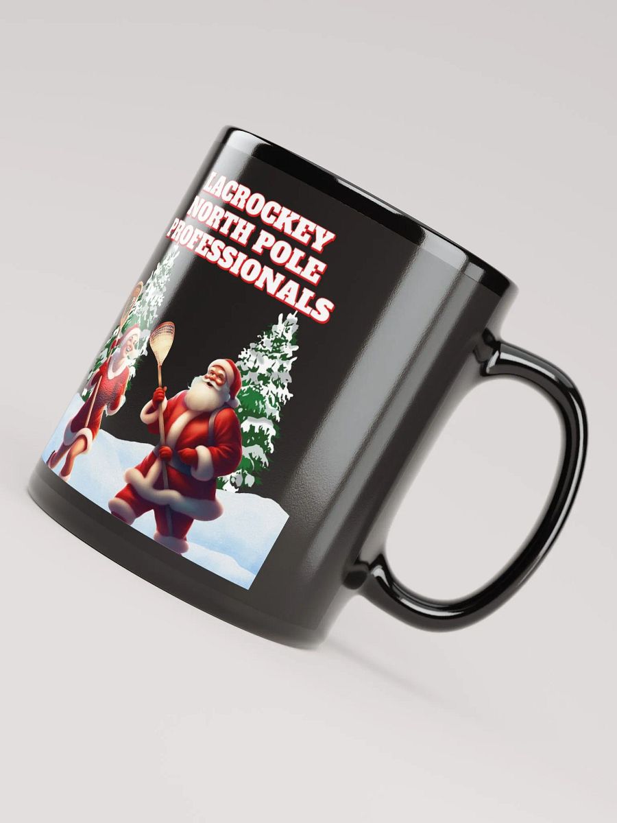North Pole Lacrockey - Mr and Mrs Claus Black Mug product image (7)