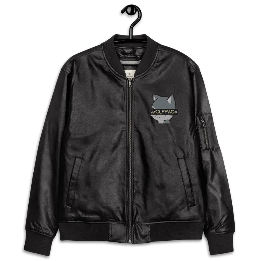 Faux Leather WOLFPACK Jacket (Chibi Wolf) product image (12)
