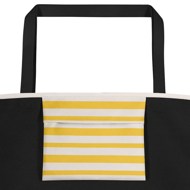 Daisy Happy Sunshine Stripes Large Tote Bag product image (2)