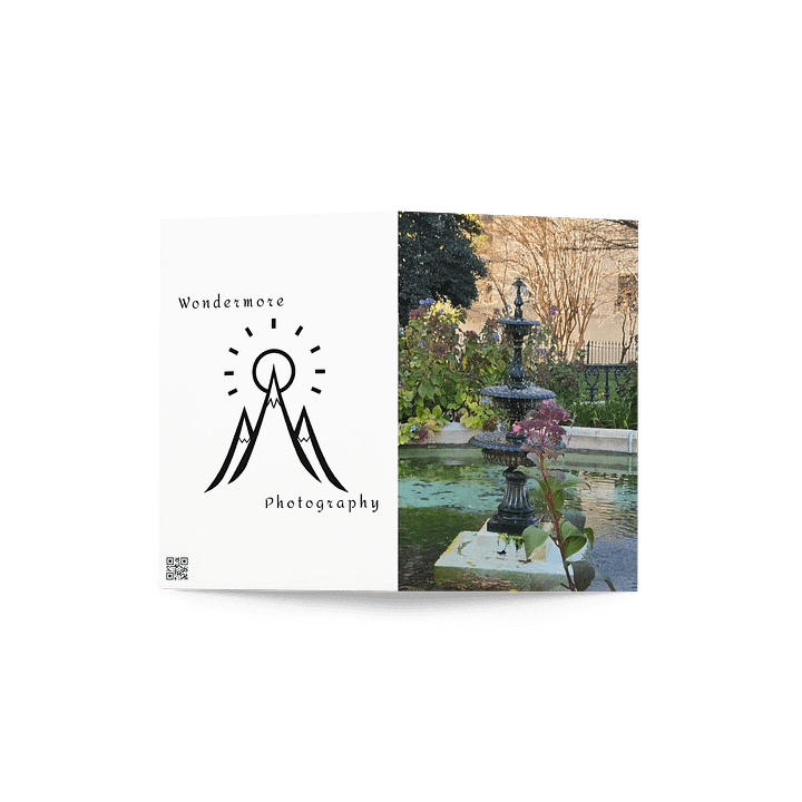 Purple Flower Water Fountain Greeting Card (blank) product image (4)