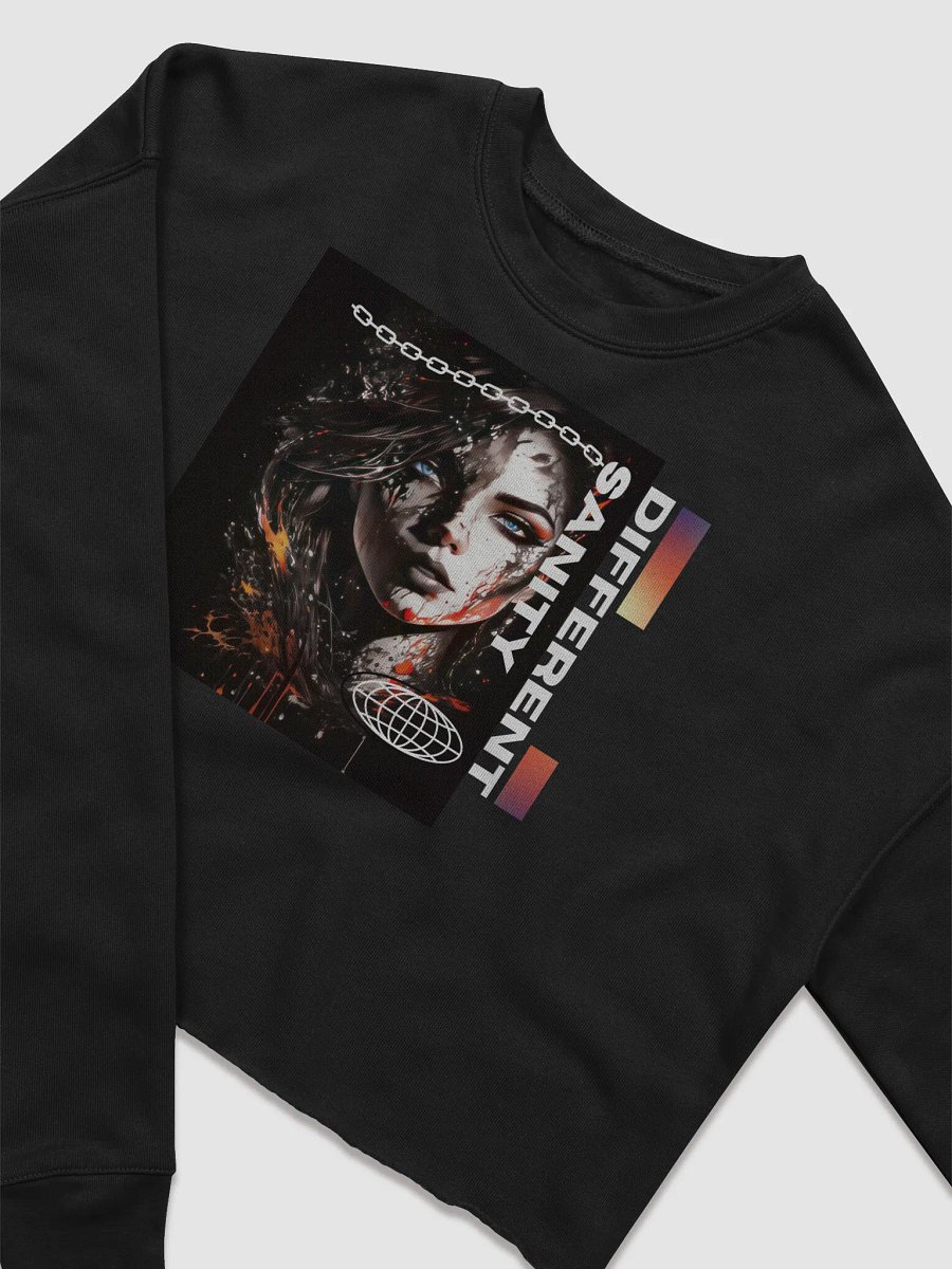 Sanity Splatter Women's Artistic Crop Sweatshirt product image (3)