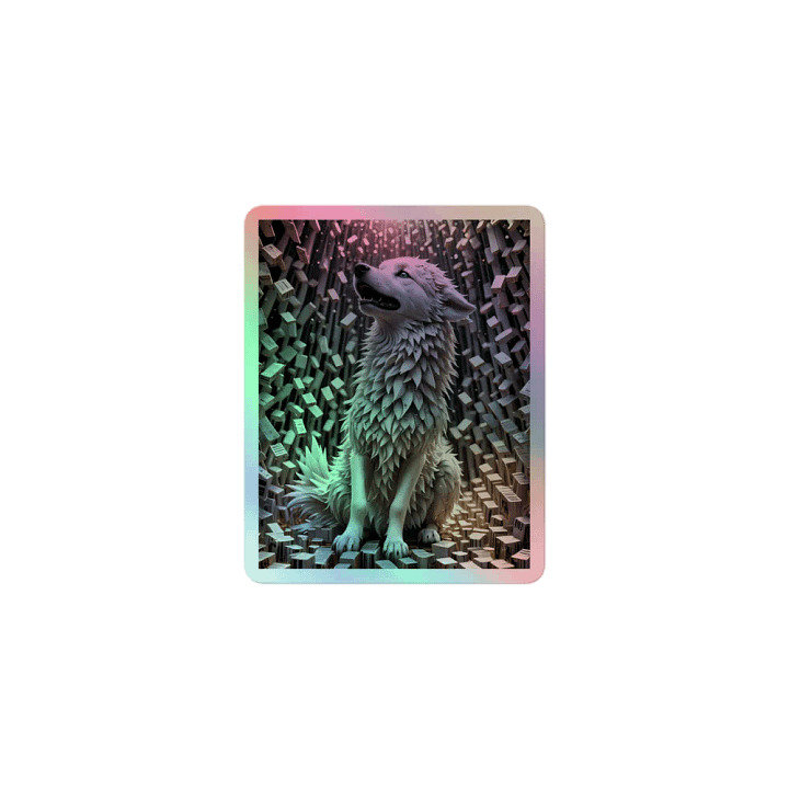 Surreal Wolf Holographic Sticker Sheet product image (1)