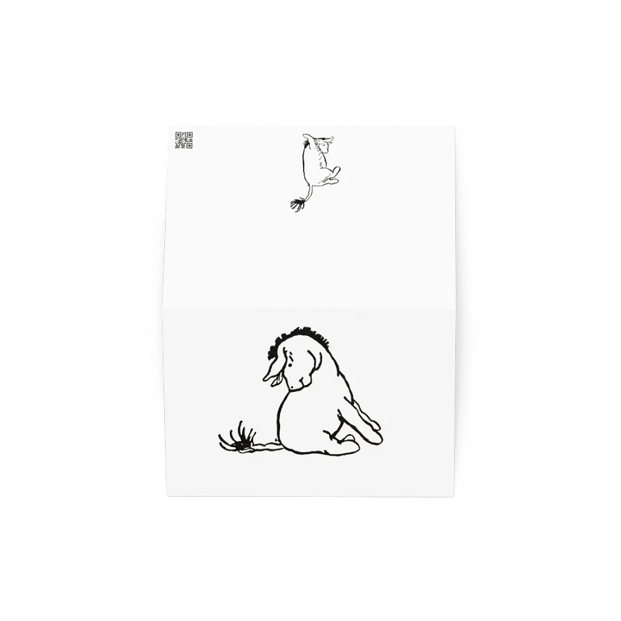 Eeyore Sitting Card w/envelope - Blank Interior product image (5)