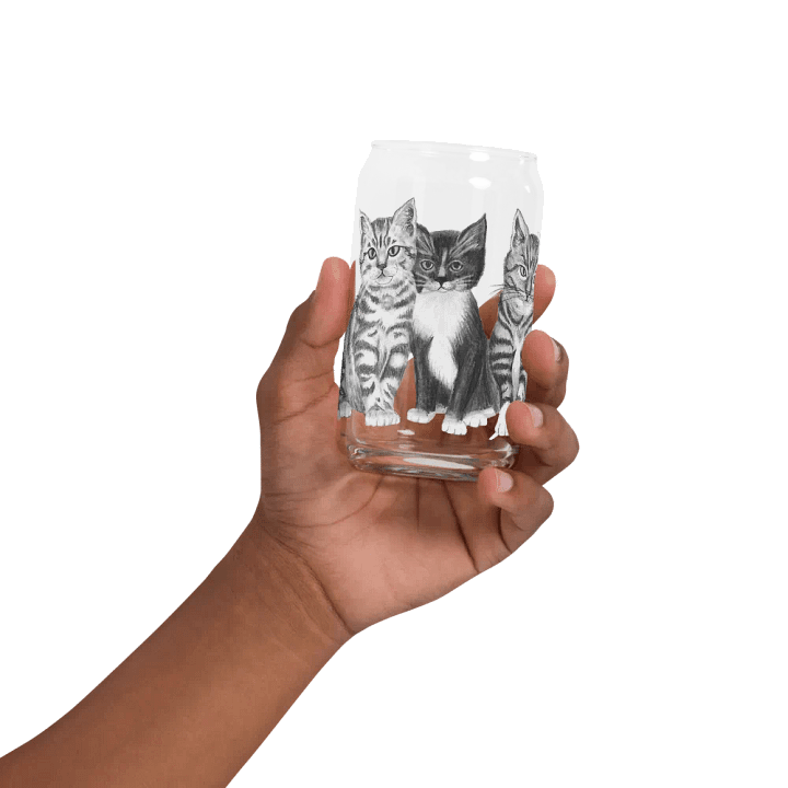 Kittens Drawing Glass Can Cup product image (32)