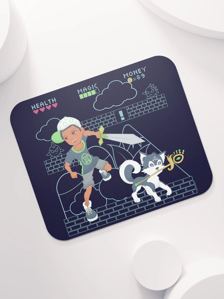 Broshi and Bowshi Adventure DARK MODE Mousepad product image (7)